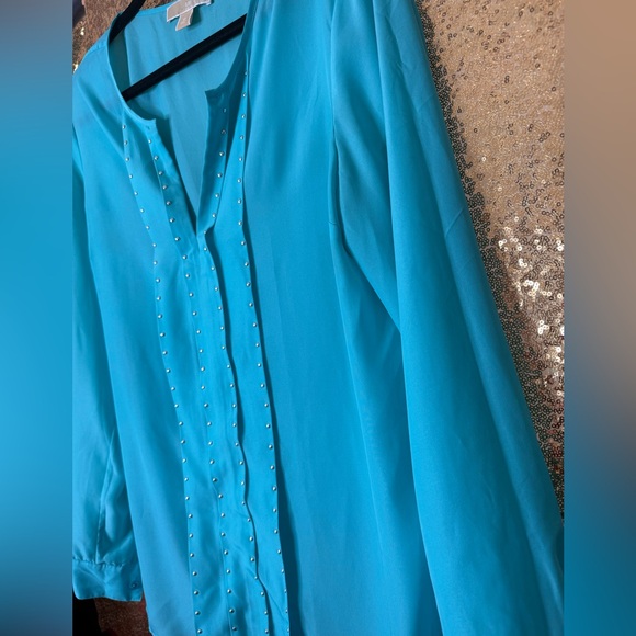 Michael Kors Vibrant Blue Blouse - Picture 7 of 7